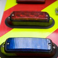 Close up of ambulance lights